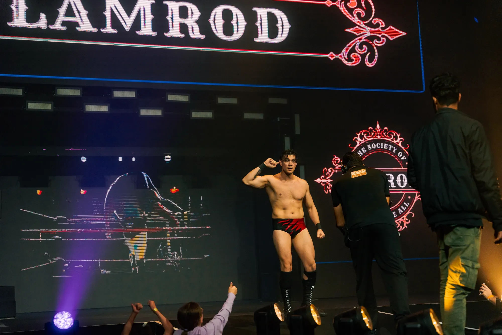 Handsome Jay flexing on a main event stage